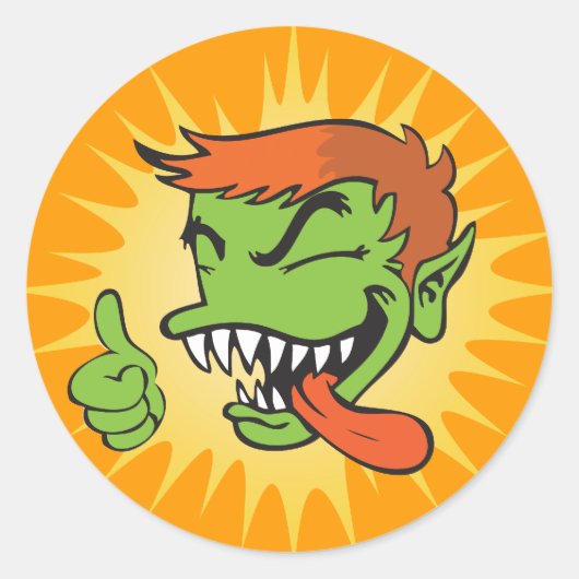 Gremmieロゴシール – オレンジ ラウンドシール (正面)