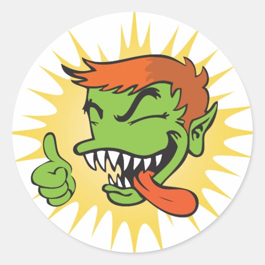 Gremmieロゴステッカー – ホワイト ラウンドシール (正面)