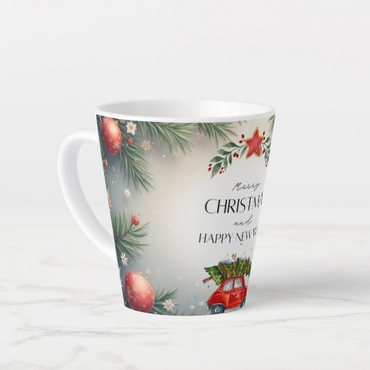Gren&Red Holiday mug 2025 カフェラテマグ (左アングル)