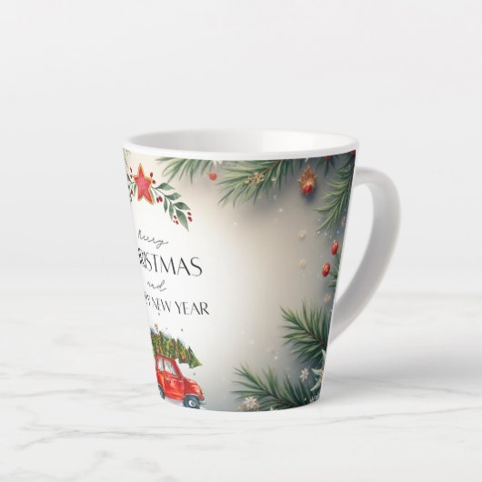 Gren&Red Holiday mug 2025 カフェラテマグ (右アングル)