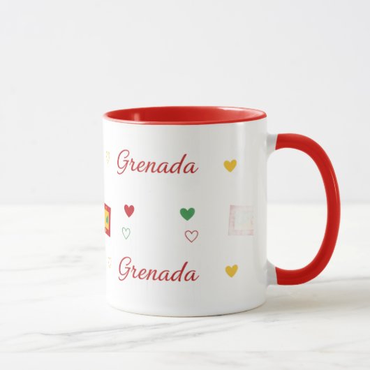 Grenada Roots Pattern Mug | Caribbean Flag マグカップ (右)