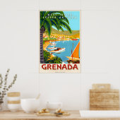 Grenada West Indies Caribbean Travel Poster Roger ポスター (キッチン)