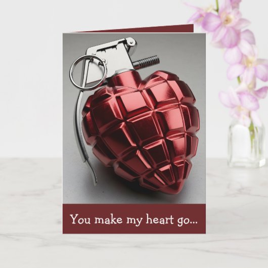 Grenade heart Valentine's Day Card カード (蘭)