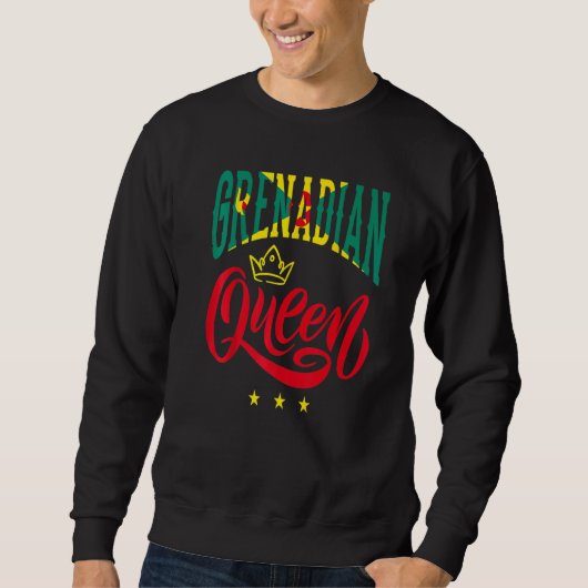 Grenadian Queen Grenada Grenadians   スウェットシャツ (正面)