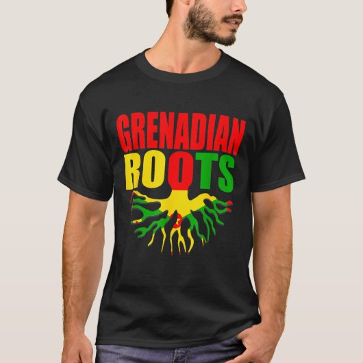 Grenadian Roots Grenada Pride Flag Tシャツ (正面)