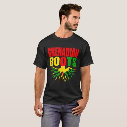 Grenadian Roots Grenada Pride Flag Tシャツ (正面フル)