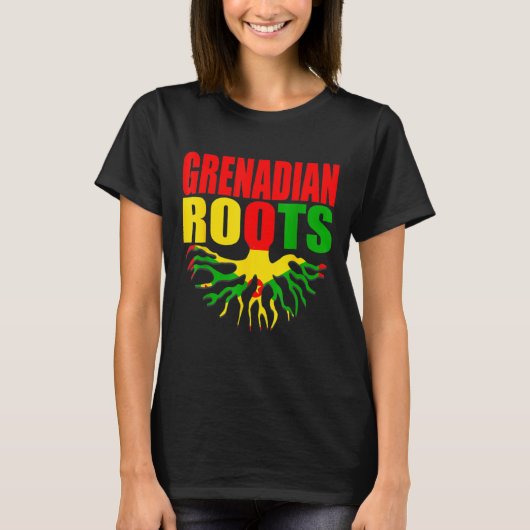 Grenadian Roots Grenada Pride Flag Tシャツ (正面)
