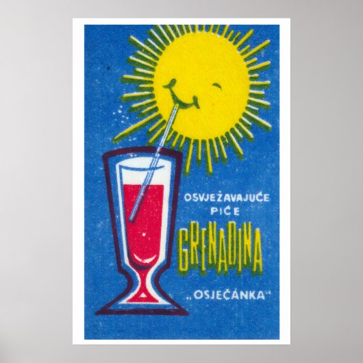Grenadine Drink Sun - Matchbox Print - Aesthetic ポスター (正面)