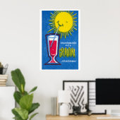 Grenadine Drink Sun - Matchbox Print - Aesthetic ポスター (ホームオフィス)