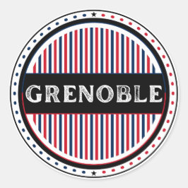 Grenoble City Pride Emblem – French Identity ラウンドシール