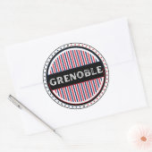 Grenoble City Pride Emblem – French Identity ラウンドシール (封筒)