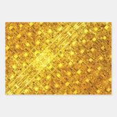 Grenoble Red、新しい、金ゴールドきらめくサンプラー ラッピングペーパーシート (正面3)