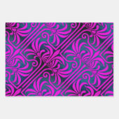 Grenoble Red、新しい、金ゴールドきらめくサンプラー ラッピングペーパーシート (正面2)