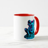 grenouille bleu néon マグカップ (正面右)