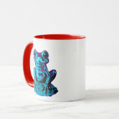 grenouille bleu néon マグカップ (正面左)