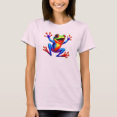 Grenouille cartoon joyeuse aux couleurs éclatantes tシャツ (正面)