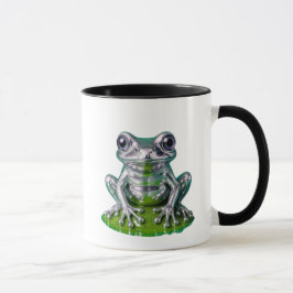grenouille chromée verte マグカップ