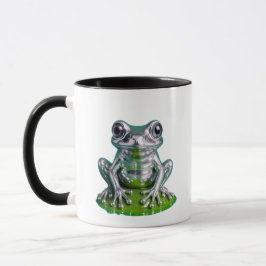 grenouille chromée verte マグカップ