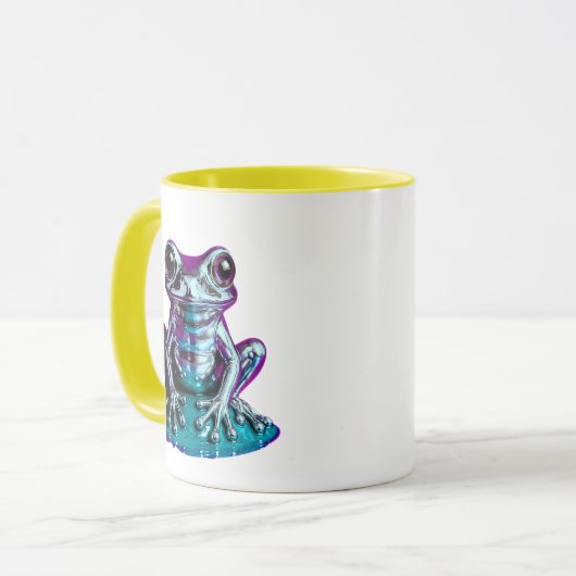 grenouille néon chrome マグカップ (正面左)