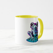 grenouille néon chrome マグカップ (正面右)