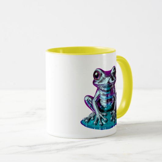 grenouille néon chrome マグカップ (正面右)