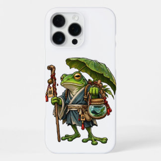 Grenouille Voyageuse sous une Feuille Parasol iPhone 16 Pro Maxケース