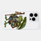Grenouille Voyageuse sous une Feuille Parasol iPhoneケース (裏面横)