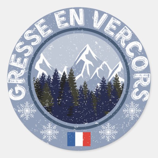 Gresse en Vercors Station de ski ラウンドシール (正面)
