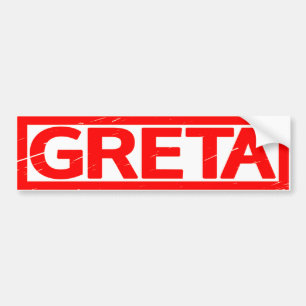 Gretaのスタンプ バンパーステッカー