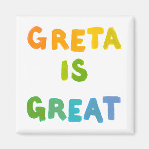 Gretaは素晴らしいおもしろいの多彩な一流のギフトの幸せな芸術です マグネット
