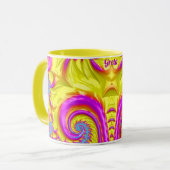 GRETA to Zany 3D to Purple Pink Blue Yellow マグカップ (正面左)