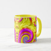 GRETA to Zany 3D to Purple Pink Blue Yellow マグカップ (正面右)