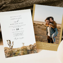 GRETA Water color Joshua Tree Photo 結婚's 招待状
