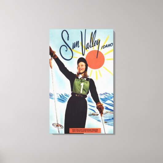 Gretchen Fraser広告ポスター キャンバスプリント (正面)