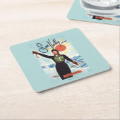 Gretchen Fraser広告ポスター スクエアペーパーコースター (アングル)