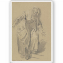 Greuze – 腕を伸ばした老婦人 シール