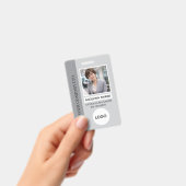 Grey | 写真付き社員IDバッジ バッジ (手持ち)