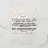  Grey 3 Multi Photos Collage Pet Dog Wedding idea 箔招待状 (裏面)