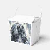 Grey Afghan Hound Portrait フェイバーボックス (正面サイド)