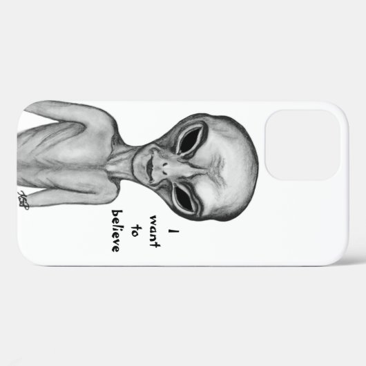 Grey Alien , I want to believe Case-Mate iPhoneケース (裏面 (横))