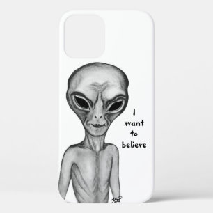 Grey Alien , I want to believe iPhone 12 Proケース