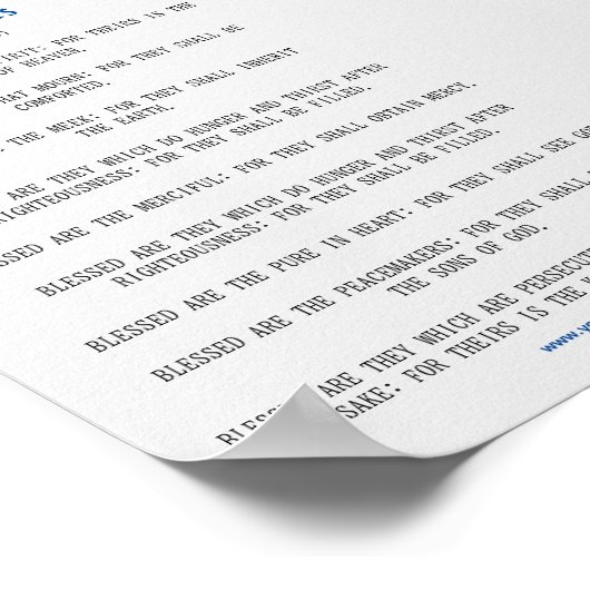 Grey and Blue Beatitudes Inspiration ポスター (角)