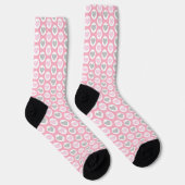 Grey and Pink Hearts Socks Valentine's Present ソックス (右)