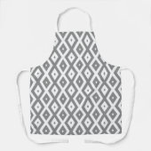 Grey and white diamond pattern エプロン (正面)