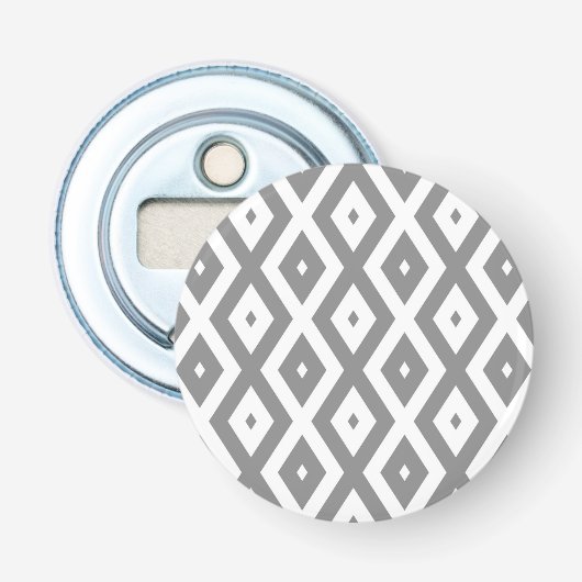 Grey and white diamond pattern 栓抜き (正面)