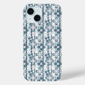 Grey and white floral pattern  gray Case-Mate iPhoneケース (裏面)