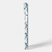 Grey and white floral pattern  gray Case-Mate iPhoneケース (裏面 / 左)