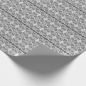 Grey and white lace pattern ラッピングペーパー (角)