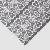 Grey and white lace pattern 薄葉紙 (詳細)