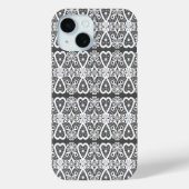 Grey and white lace pattern Case-Mate iPhoneケース (裏面)